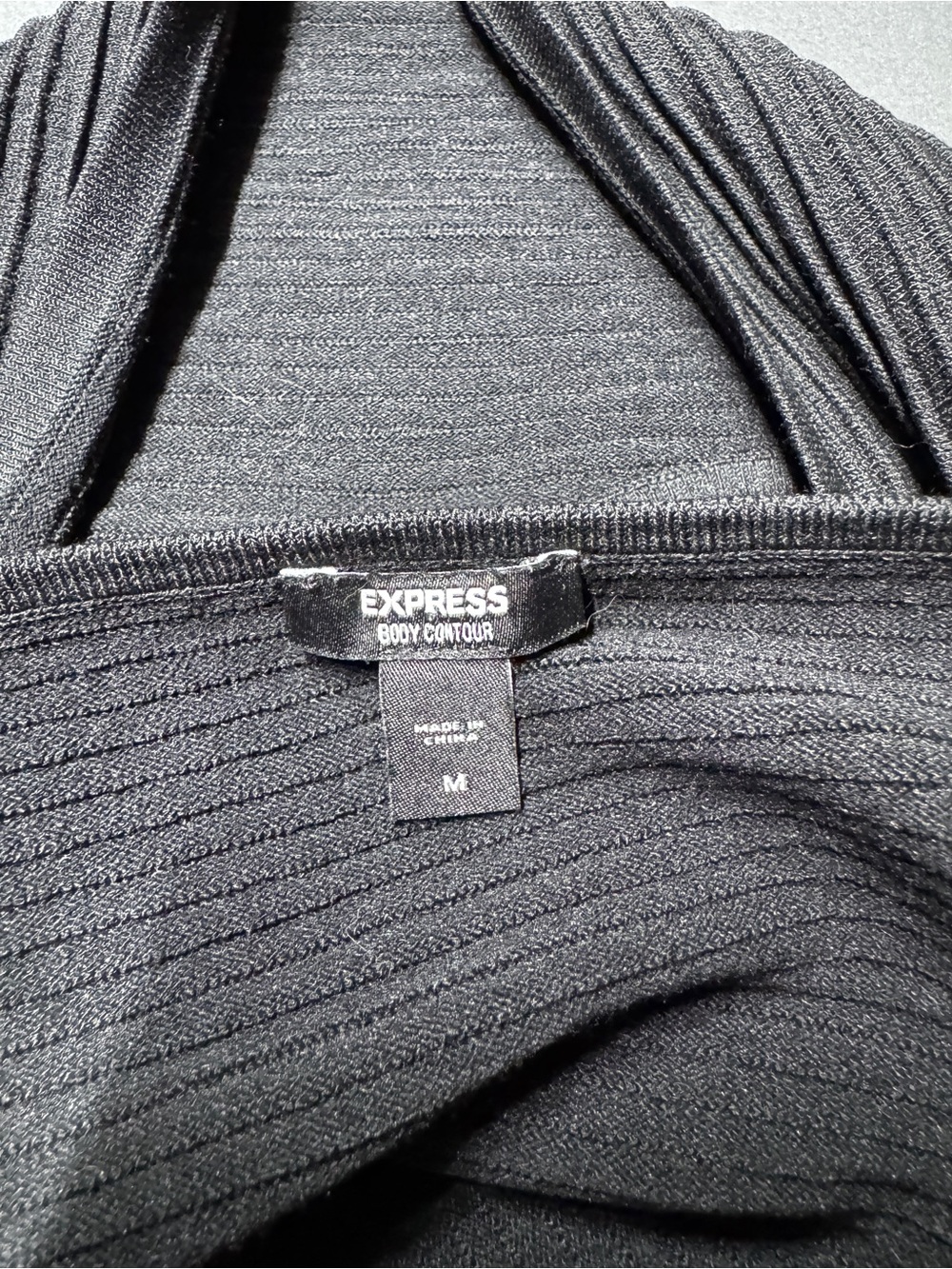 {Express} Black Contour Ribbed Bralette Crop Tank Top WSH20 - Picture 3 of 5